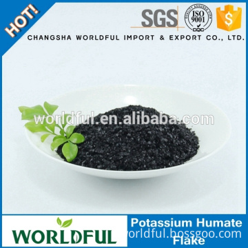 Excellent solubility potassium humate shiny flake for fertilizers agricultural organic, stimulate agriculture products